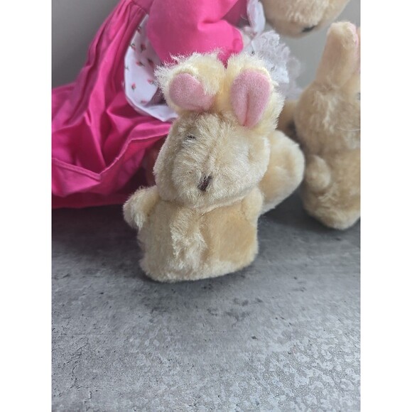 Vintage Country Easter Bunny Plush 18" Mommy & Me Chadwick Miller 1986 - Picture 5 of 6